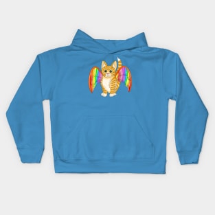 Kitty with wings Kids Hoodie